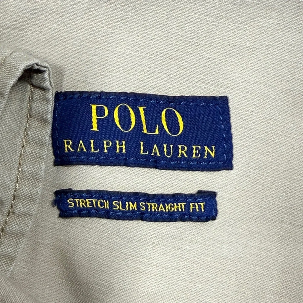 Polo Ralph Lauren Stretch Slim Straight Fit‎ Khaki Chinos Pants Mens 36x30*READ*